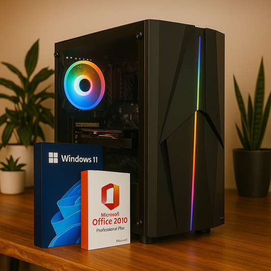 AeroStarter | AMD Ryzen 3 4100 | RX 6500XT 4G | ASRock B450M-HDV | 8GB DDR4 RAM | 256GB SSD | 1TB HDD | Windows 11 Pro